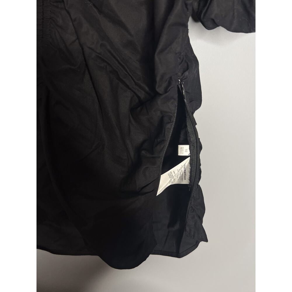 Reformation Sonny Puff Sleeve Top Size 10 Black Short Sleeve Ruched Blouse - Picture 7 of 10